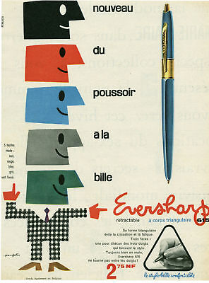 Publicité ancienne stylos à bille BIC 1950 issue de  magazine 