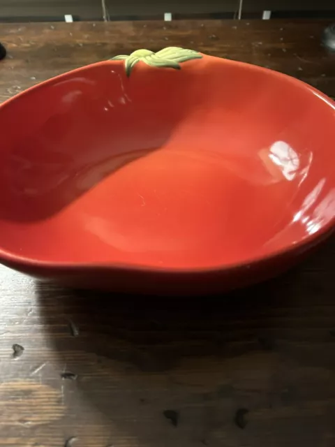 Pottery Barn ‘Garden Pasta’ Red Tomato Ceramic 12" Inch Pasta Bowl Extra Large