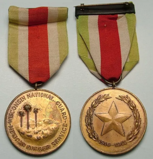 UNITED STATES 1916-17 Wisconsin National Guard, Mexican Border service medal.