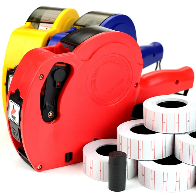 NEW PRICE TAG Gun Pricing Labeller +11 Label Rolls Sticker Spare Ink ...