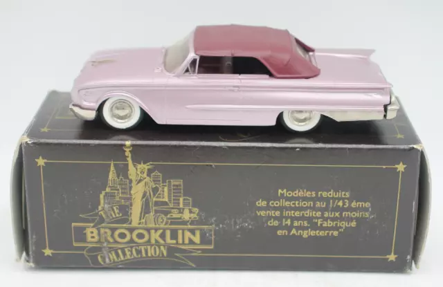 Brooklin Models 1/43rd BRK 37 1960 Ford Sunliner Boxed - Good Used Condition