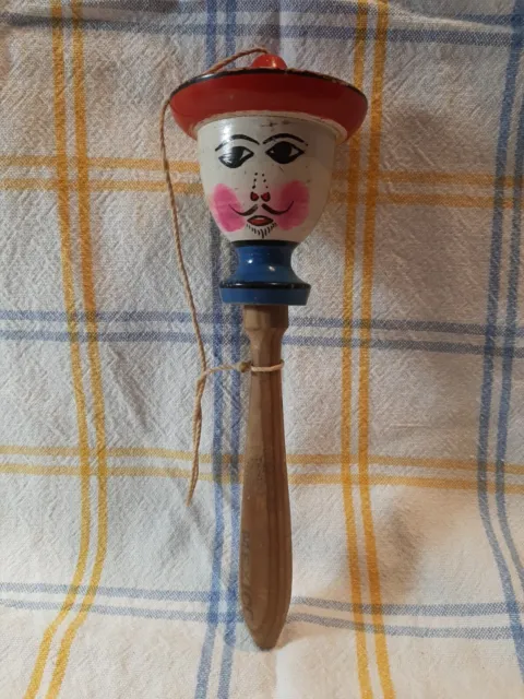 Vintage Mexican Wooden Dexterity Toy