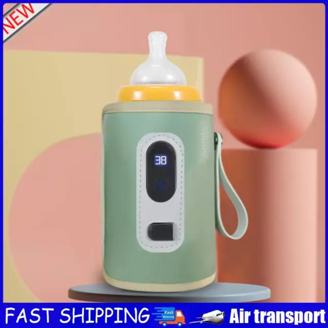 USB Milk Heat Keeper Portable Temperature Display for Infant Babies (green) AU
