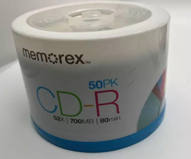 MEMOREX Music CD-R 50 PK pack Spindle 52X 700MB 80min Blank CD New Sealed