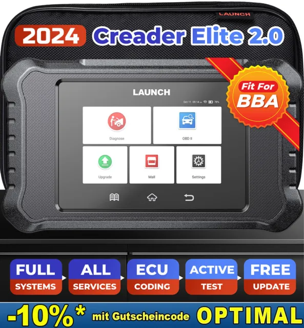 Launch Creader Elite BBA KFZ OBD2 Diagnosegerät ECU Key Coding für Benz/BMW/Audi