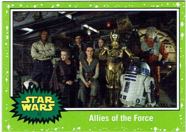 Star Wars Journey to the Rise of Skywalker Topps Green Parallel Base Card #42