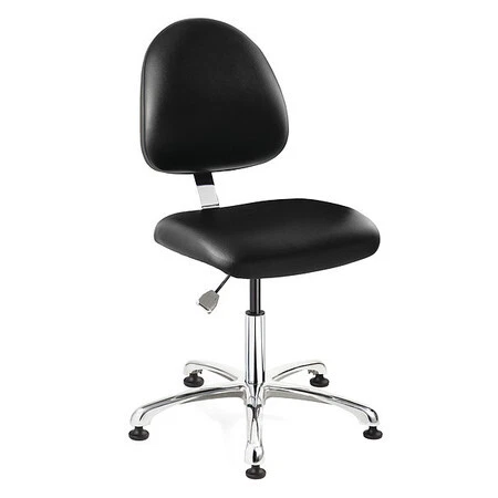 Bevco 9050M-S-Bkv Vinyl Desk Chair, 15-1/2" To 21", No Arms, Black