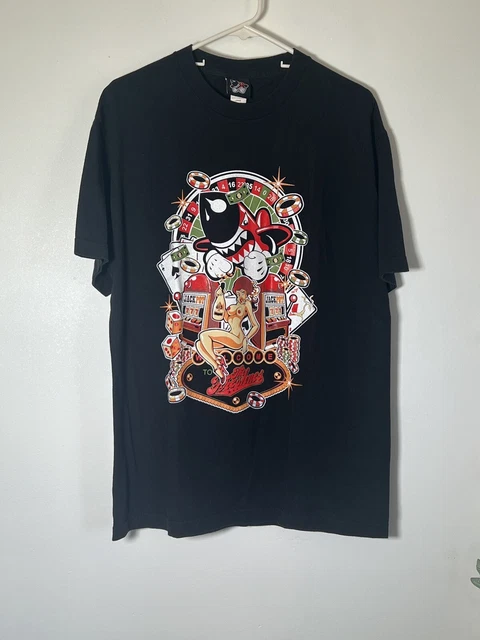 Vintage The Freshness Torpedo Casino Slot Machine Dice Vegas Themed Shirt Size L