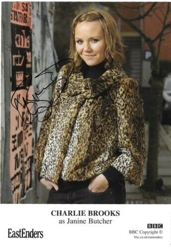 Eastenders - Charlie Brooks -Janine Butcher -Cast card -Hand Signed -Undedicated