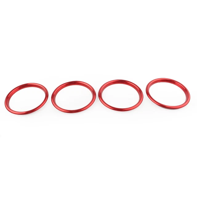 thumbnail image 2 of IJDMTOY Red AC Vent Outer Ring Decoration For 2016+ Chevy Camaro – 4pc Aluminum Trim 2 of 6