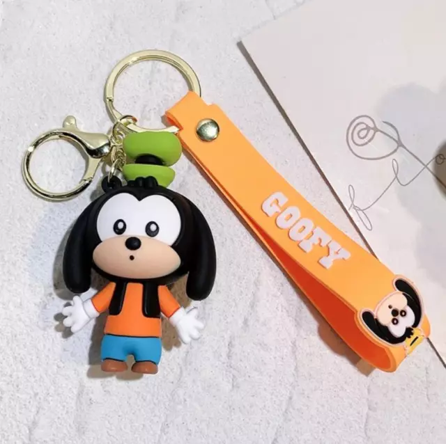 Disney Goofy 3D Rubber Keychain Keyring Pendant Bag Charm Car/ House Keys