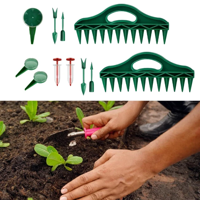 Règle De Plantation En Bois + Semoir - Outil Jardin Pour Espacement Graines - Conseils Légumes Inclus - 30 Cm - 9