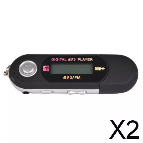 2X Portable Mini MP3 Player, LCD Display Digital 8GB USB Memory Stick, Support