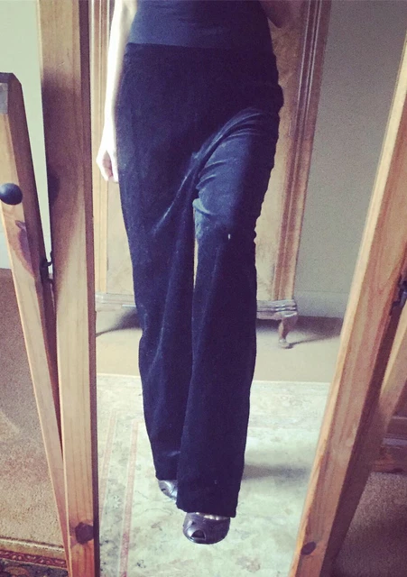 ❤️ Pantaloni gamba dritti a maglia velluto nero vintage anni '70❤️