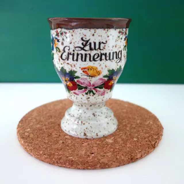 PHARISÄER Milch Kakao Becher Pokal Zur Erinnerung 70er Jahre Vintage handgemalt