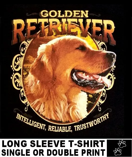 Beautiful Loyal Golden Retriever Show Dog Art Printed On Long Sleeve T-Shirt 707