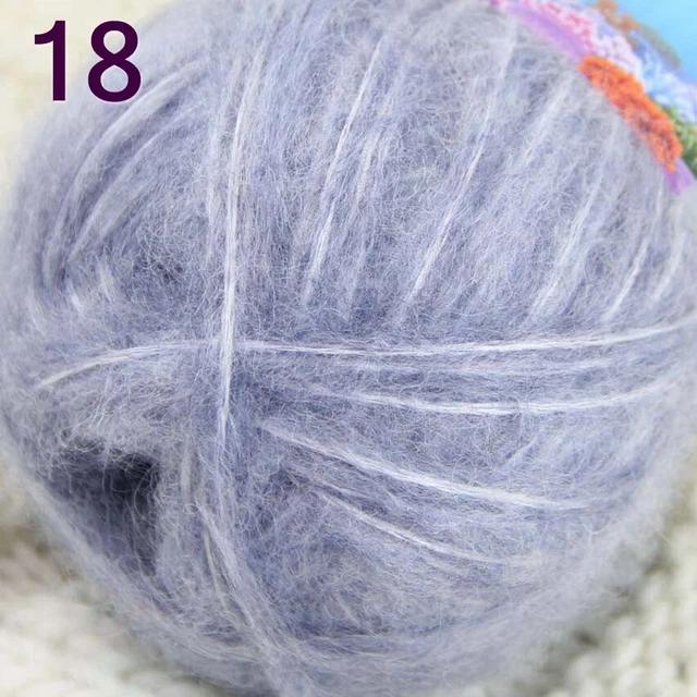 Venta 1BallsX50g alfombra envolvente de algodón suave esponjoso hilo de ganchillo tejido a mano 18