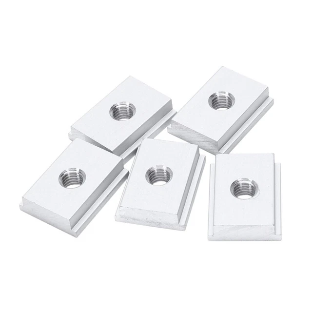 5 piezas M8 T-Track Slider Tuerca Deslizante Aluminio Aleación T Ranuras para V8U7
