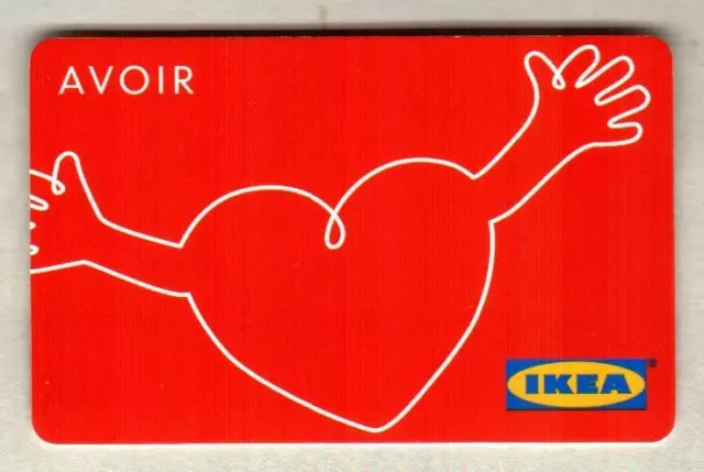 IKEA ( France ) Hugging Heart 2012 Gift Card ( $0 )