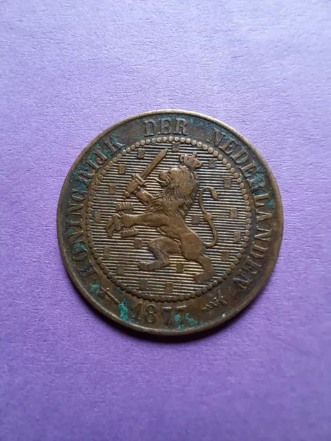 Pièce de monnaie - NEDERLAND - 2,5 cents - 1877 2