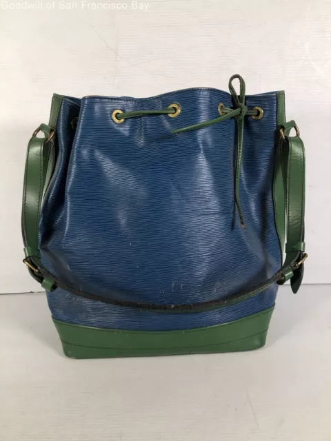 LOUIS VUITTON BLUE Jean Denim Handbag Red Leather Trim Buckle Strap Purse  Tote $299.99 - PicClick