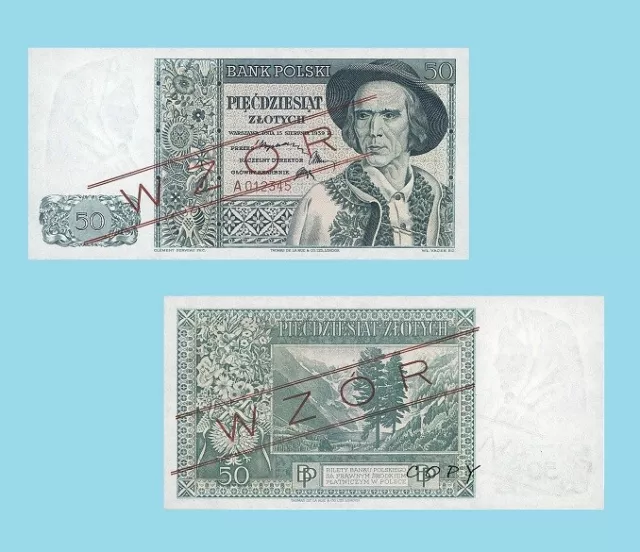 POLAND 50 ZLOTY 1939  -   Copy