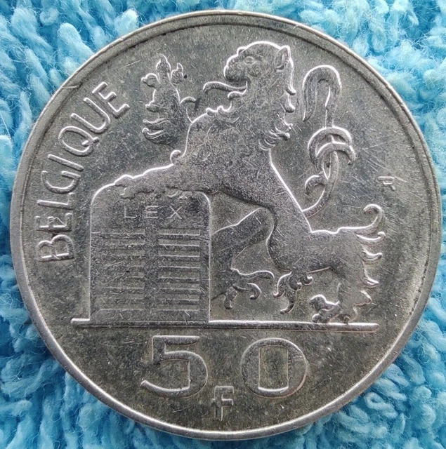 BELGIQUE 50 francs 1949 KM#136.1 ARGENT 0,835-12,5 gr. (SUP)