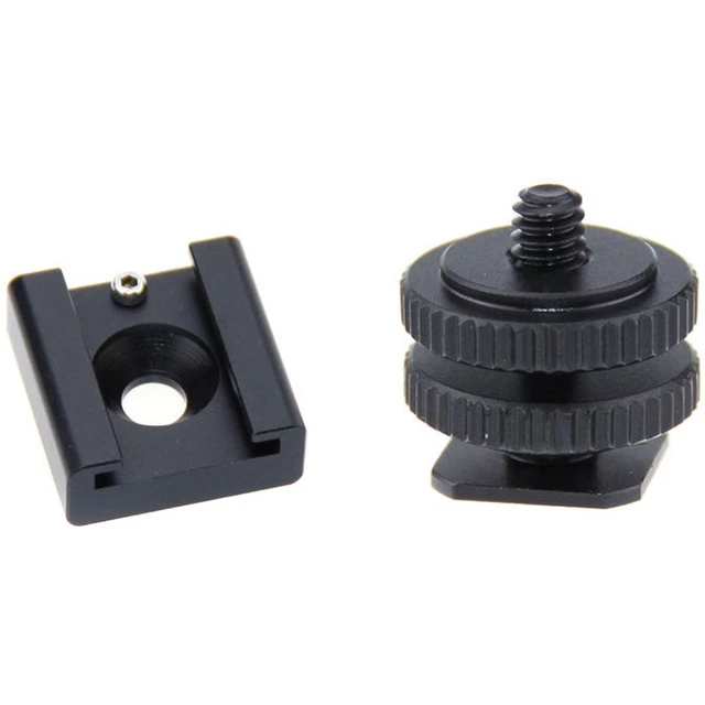 CAMVATE 1/4"-20 Hot Cold Shoe Mount  1/4"-20 Tripod Screw to Hot Shoe Mount