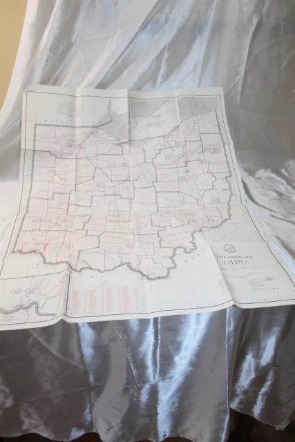 1969 State of Ohio Postal Map Collectible