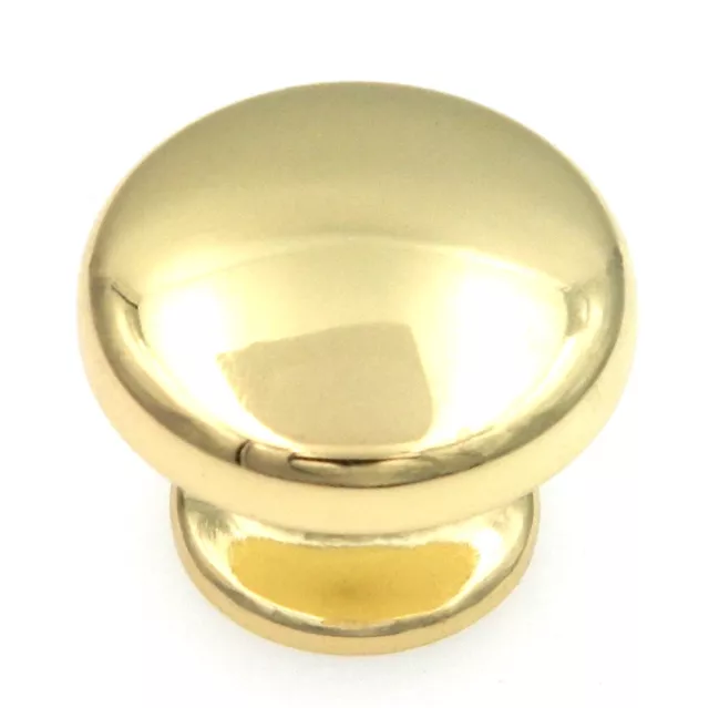 10 Pack Warwick Contemporary Polished Brass 1 3/16" Cabinet Knob Pull DH1028PB