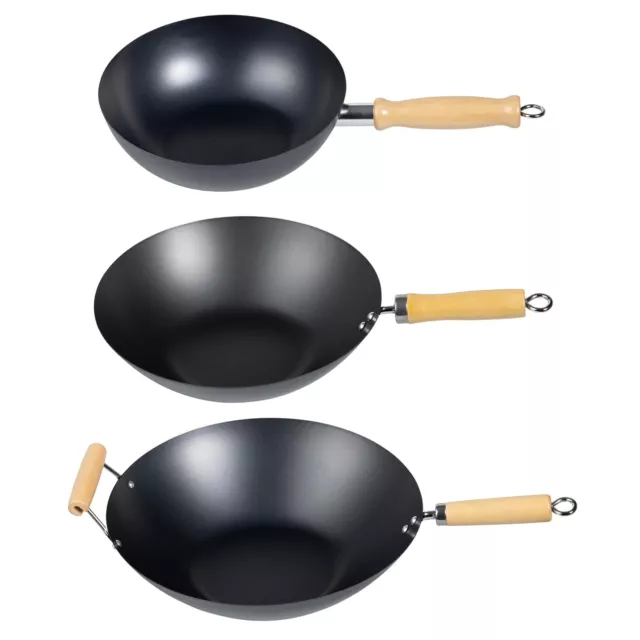 Carbon Steel Non Stick Wok, Gas Electric Large Frying Pan Pot 25cm 30cm 35cm