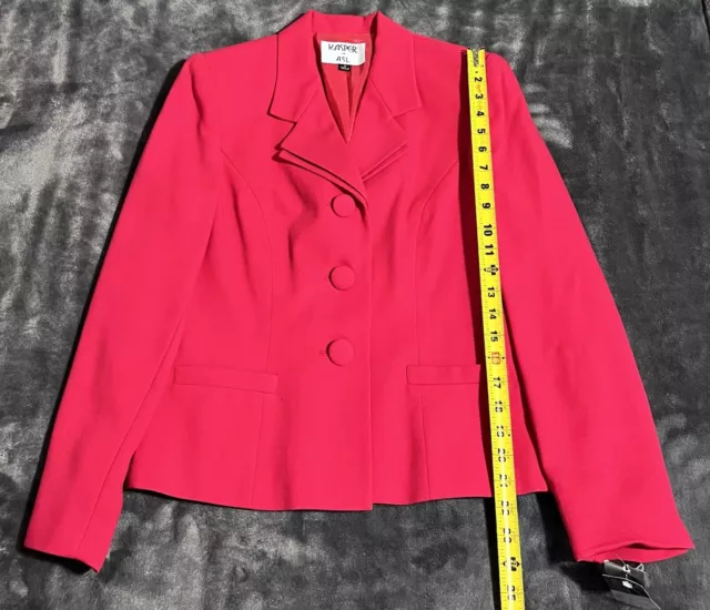Kasper for ASL Vintage Pink Viscose Blazer Jacket size 8 NWT