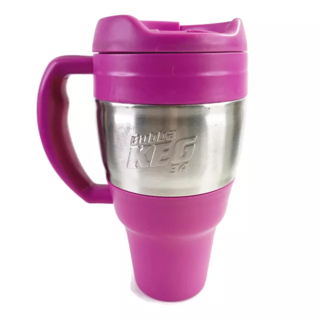 Bubba Keg 34oz Insulated Travel Mug Cup Pink Magenta Purple Stainless Steel | Z1