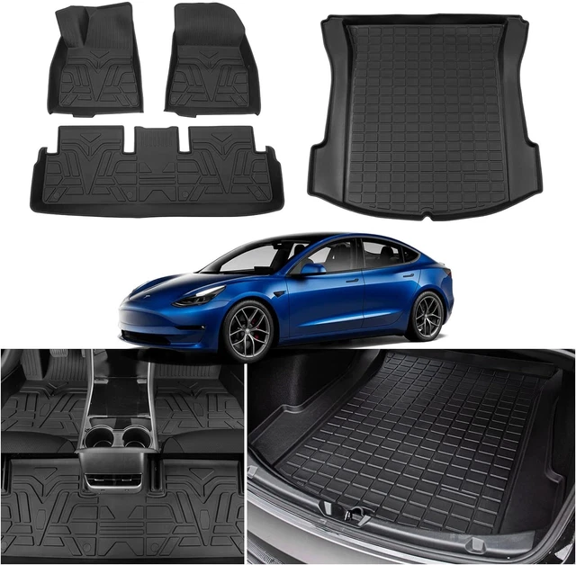 BOMELY FLOOR MATS for 20172023 Tesla Model 3 Trunk Mat All Weather