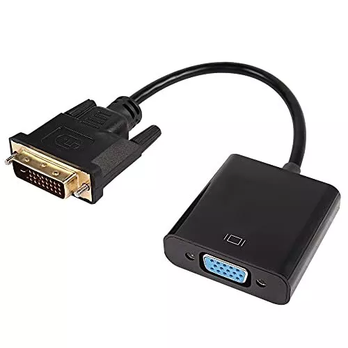 MEIRIYFA DVI-D 24+1 Male to VGA Female Adapter Cable Active DVI to VGA Adapte...