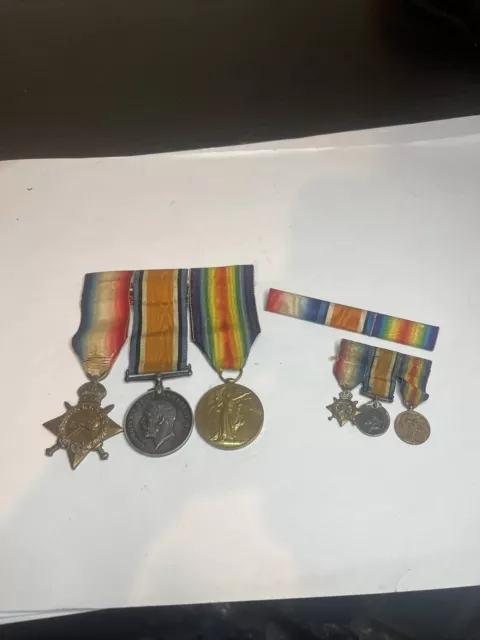 Ww1 -Service Medal Trio British Military Medals Wwi 1914-1918 Gord, Highrs