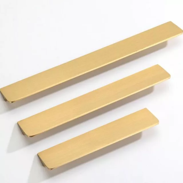 Brass Cabinet Drawer Pulls Gold Kitchen Cupboard Furniture Door Handles 128mm