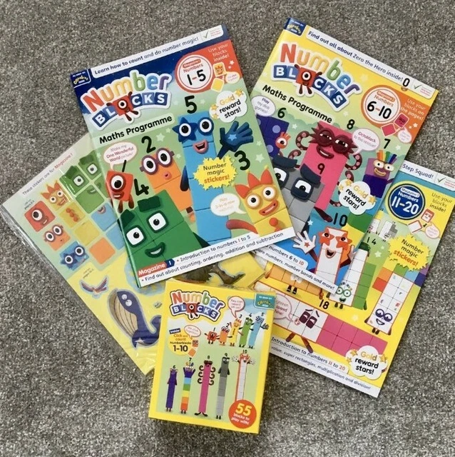 NUMBERBLOCKS MATHS PROGRAMME cbeebies 3 Magazines Stickers number ...