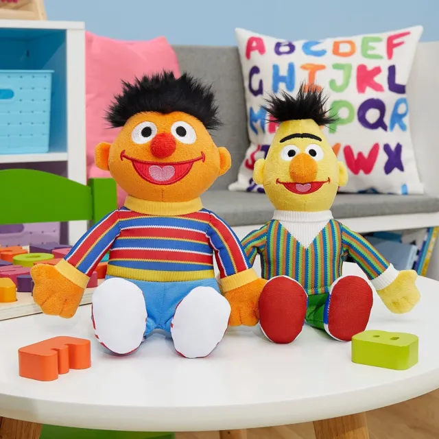 Sesame Street Friends Bert and Ernie 8-inch 2-Piece Plush Stuffed Animal Set