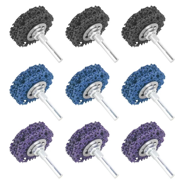 30 Disques Abrasifs Shineboc 50mm - Pour Meuleuse D'angle - Lot Violet/bleu/noir - Polissage Et Dérouillage