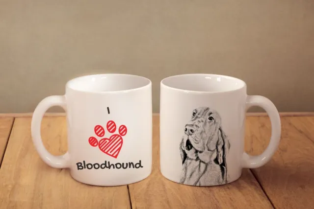 Bloodhound - ceramic cup, mug "I love", USA