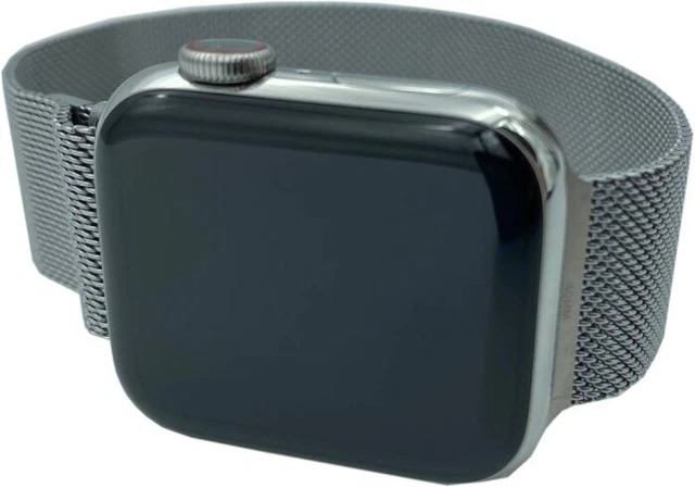 Apple Watch Series 6 Cellular 40mm Edelstahl in Silber Milanaisearmband Silber