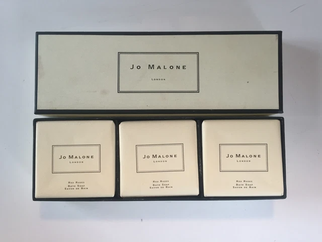 RARE JO MALONE RED ROSES SOAP GIFT SET 3 x 100g Bars FREE P P