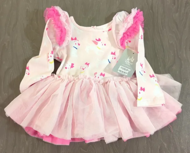 DISNEY Baby 9-12 Months Pink Long Sleeved Dalmatian Tutu Dress NWT (A458)