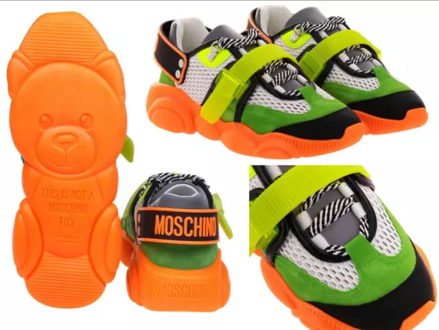 Moschino Couture Special Teddy Shoes Fluo Sneakers Trainers Shoes Sneakers 44