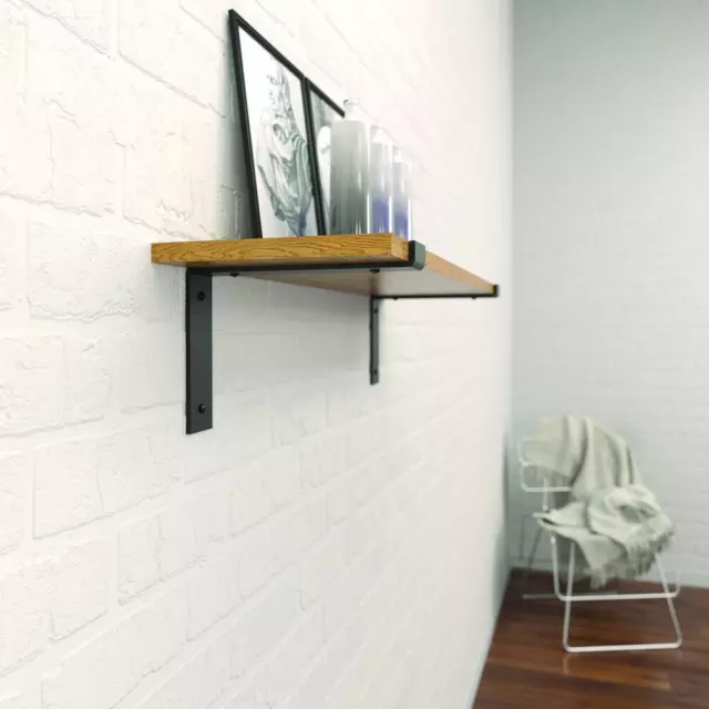 Pair 8" Flat Iron Heavy Duty Shelf Bracket 100 lb. Weight Capacity CHOOSE FINISH