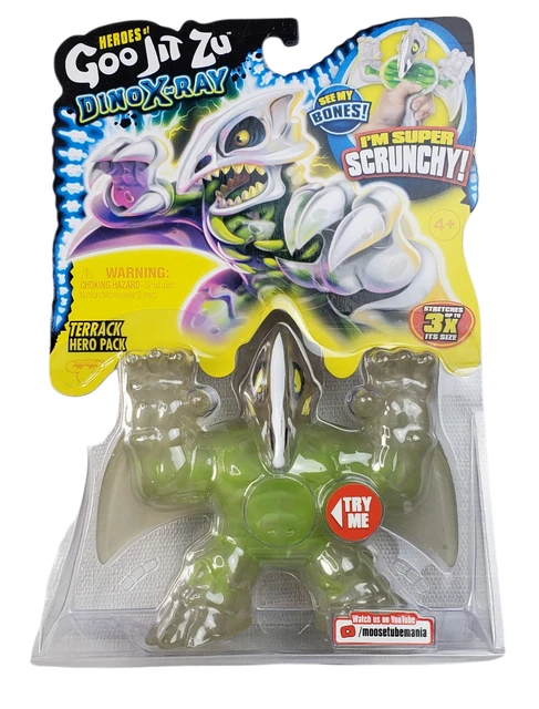 Figura De Acción Heroes Of Goo Jit Zu Dino X Ray Terrack - Estirable, Blandita Y Con Relleno De Huesos, Multicolor