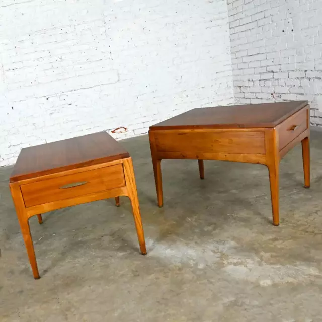 Mid-Century Modern Lane Rhythm Collection Walnut End Tables a Pair