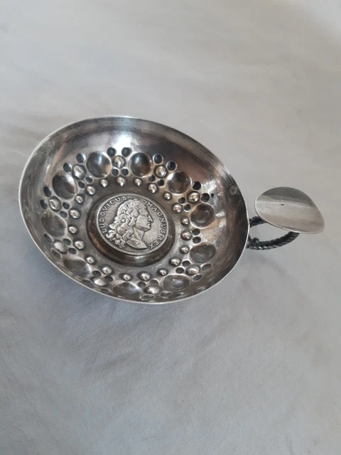 Tastevin Ancien En Argent Massif – MAPPIN & WEBB – Poinçons Anglais – 56g