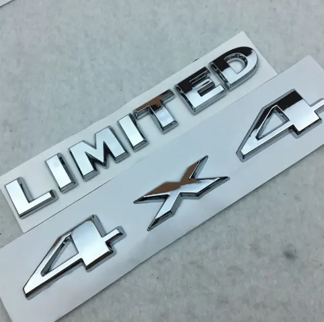 Metal Chrome 4X4+LIMITED Emblem Car Auto Trunk Rear Badge Decal Sticker SUV